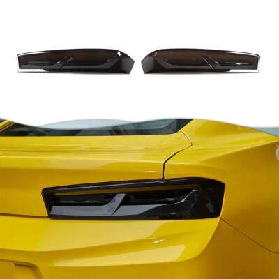 Lanterna traseira preta fumê protetores tampa acabamento moldura para Chevrolet Camaro 2016-18 - Imagem 1 de 4
