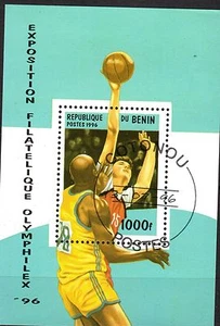 0074+ BRIEFMARKE BENIN BLOCK BASKETBALL 1996 - Bild 1 von 1
