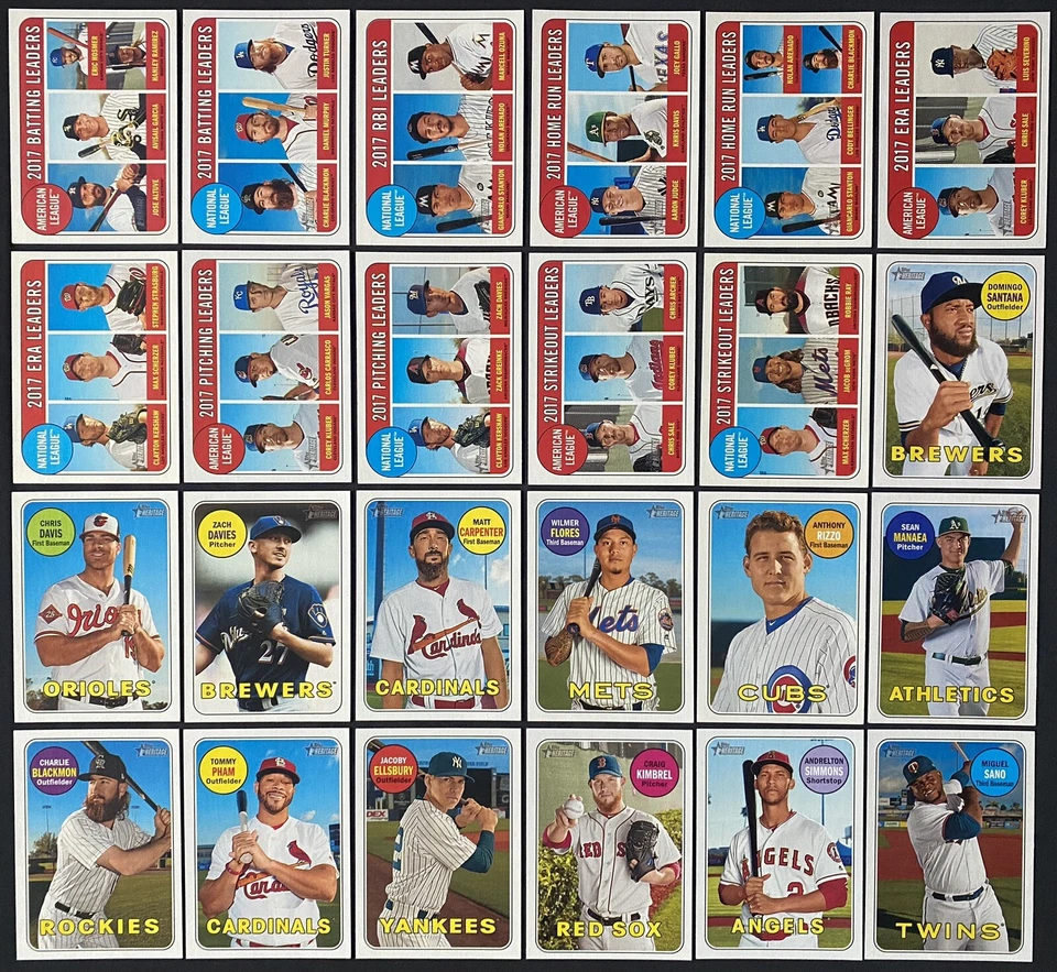 2018 Topps Heritage - Baseball Cards - #1-225 - Complete Your Set - You U Pick - Image 1 of 1