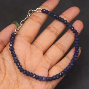 Absolutely Fantastic Blue Iolite Faceted 34.00 Beaded Bracelet VK 27 E531 - Picture 1 of 3