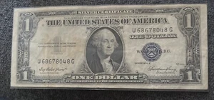 Series 1935 E One Dollar Silver Certificate, cut at an angle! - Picture 1 of 2