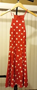 NUEVO CON ETIQUETAS DAMAS City Studio Rojo y Crema Lunares Halter Vestido TALLA 11 - Imagen 1 de 6