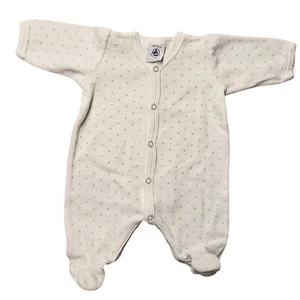 Cute Petit Bateau Baby Romper Pajamas Size 1M 46 50 - Picture 1 of 3