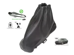 Polaina de freno de mano para Jaguar X-Type + marco de plástico cuero negro - Imagen 1 de 4