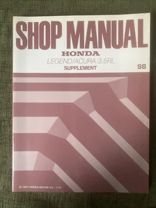 Honda Shop Manual, Legend / Acura 3.5RL 98 Supplement 1998 WSM5 - Picture 1 of 1