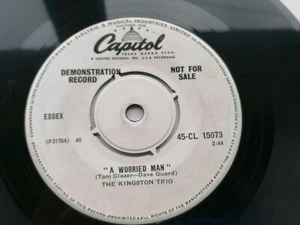 THE KINGSTON TRIO UK  45 CAPITOL DEMO  A WORRIED MAN   SAN MIGUEL - Bild 1 von 4