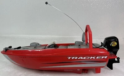 Bass Pro Shops Tracker RC Fishing Boat Catches Real Fish Red Boat ONLY No Remote - Image 1 of 4