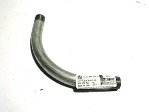 (1) 1/2``Verzinktes Rohr Stahl starr 90 Grad Winkel Gewinde - Bild 1 von 2