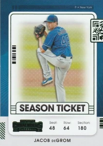2021 Panini Contenders Season Ticket Jacob deGrom #28 Green - Picture 1 of 2