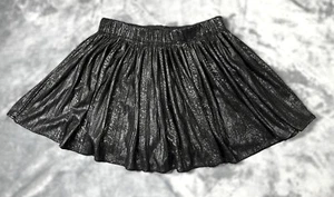 Mini Skort Versona Negro Metálico Estampado Piel de Serpiente Reunido MEDIANO - Imagen 1 de 11