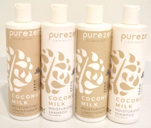 LOT 4 PURE ZERO Coconut Milk Shampoo Conditioner Moisturizing Clean Beauty 12oz - Picture 1 of 2