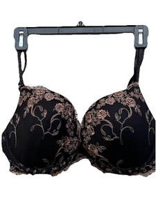 Ambrielle Women’s Bra Black Lace Floral Size 36 DD Classic - Picture 1 of 12
