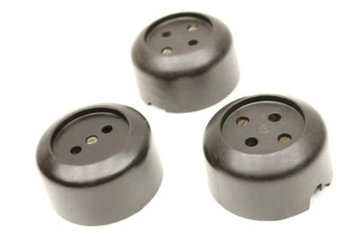 Antiguo zócalo baquelita superficie redonda diseño art deco loft vintage sin Schuko Foto 1 de 4