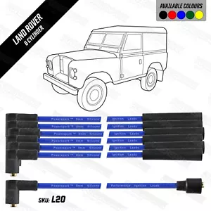 Land Rover 6 Cylinder Performance Double Silicone 8mm HT Leads Set in Blue - Picture 1 of 6