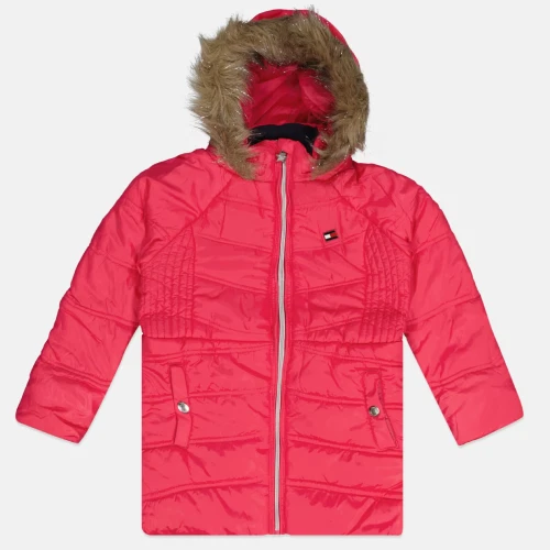 Chaqueta acolchada Tommy Hilfiger para niñas pequeñas con capucha de piel sintética Elige talla y color Foto 1 de 1
