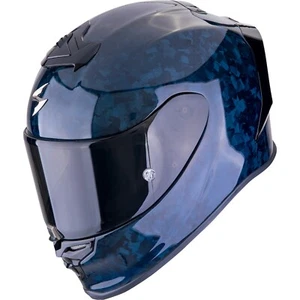 Motorcycle Helmet L - Scorpion EXO-R1 EVO Carbon Air Onyx Blue - Picture 1 of 3