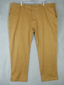 Mutual Weave Herren 44x28 maßgeschneidert gekürzt hellbraun Baumwollmischung Chino Hose - Bild 1 von 6