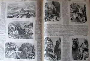 VERCORS DROME ISERE ROUTE DES GRANDS GOULETS GRAVURE L'ILLUSTRATION 1851 - Picture 1 of 2