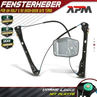 Fensterheber elektrisch Vorne Links für VW Golf 5 V BJ 03-09  2/3-Türer - Bild 1 von 4