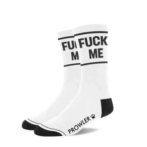 PROWLER FETISH CREW SOCKS WHITE COTTON SLOGAN FISTING SOCKS GAY FETISH SOCKS - Picture 1 of 1