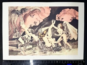 Erotische Lithographie „Der Tod & die Lust“ Death & Lust Anonym ca. 1950 Erotic - Bild 1 von 2