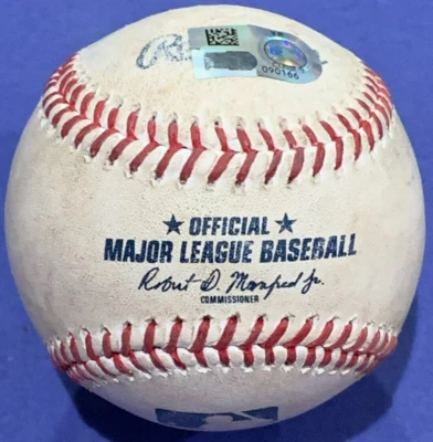 LUZARDO "STRIKE" DRURY REDS MIAMI MARLINS GAME USED BASEBALL AUGUST 1 2022 MLB - Image 1 of 4