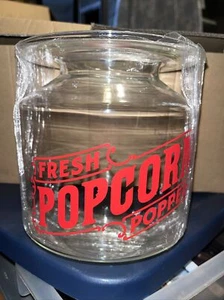 Glass Fresh Popcorn Popper Jar/Bowl 7" x 6 1/2" Vintage - Picture 1 of 4