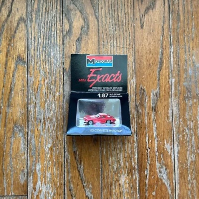 1/87 MONOGRAMA Micro Mini EXACTS '63 CORBETA TECHO RÍGIDO Diecast 1989 escala HO Foto 1 de 4