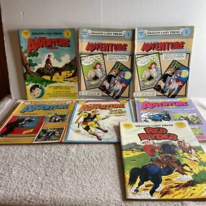 Lot of 8 Dragon Lady Press CLASSIC ADVENTURE STRIPS #1,5,5,6,7,10,11 1985-1987 - Picture 1 of 11