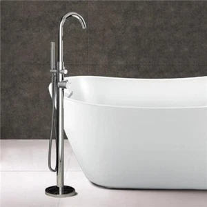 Morgan Freestanding Bath Mixer Tap & Shower Handset Chrome - Picture 1 of 3