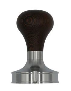 Heavy T. Espresso Tamper 58,5 mm flach Wenge Holz Edelstahl Stampfen Baristas - Bild 1 von 4