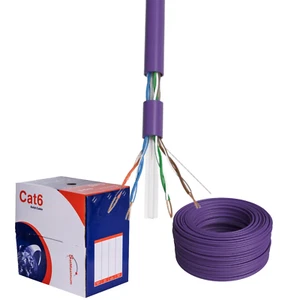 CAT6 1000FT Cable CCA UTP Unshielded Solid 23AWG Ethernet Network RJ45 Purple - Picture 1 of 11