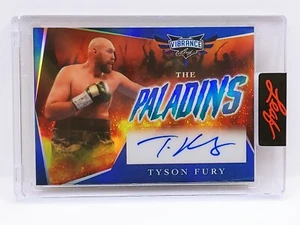 TYSON FURY Encased '23 LEAF PALADINS BLUE PRISMATIC AUTO "GYPSY KING" # /15  GEM - Picture 1 of 10