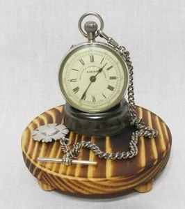 Taschenuhr Ständer Gestell Halter Schreibtischplatte Display Anhänger Uhrenkette Holz & Keramik - Bild 1 von 9