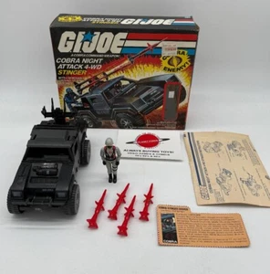1984 Cobra Night Attack Stinger & Driver komplett mit Box GI Joe Fahrzeug Figur - Bild 1 von 5