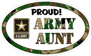 ARMY AUNT MILITARY VINYL DECAL PROUD - Picture 1 of 1