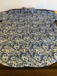 CREMIEUX Premium Denim XLT Men’s Short Sleeve Button Up Shirt Blue Pre-Owned - Picture 1 of 8