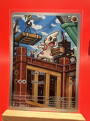 Timburr - Pokémon TCG Black Bolt Illustration Rare Pokemon Card 125/086 - Image 1 of 2