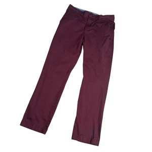 Caquis elásticos de pierna recta lavados al lago LL Bean para hombre borgoña talla 35x34 - Imagen 1 de 10