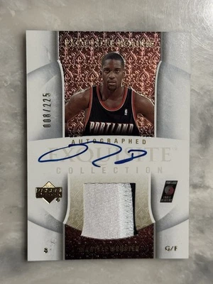 2006 Upper Deck Exquisite Martell Webster 8/225 Jersey Number Rookie Patch Auto - Image 1 of 2