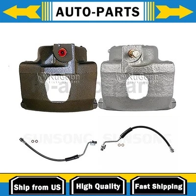 Pinza de freno delantera con mangueras lado conductor pasajero para Ford Bronco F-100 1980 Foto 1 de 4