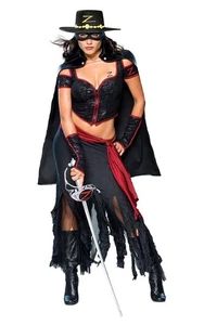 LICENCIA SEXY DAMA ZORRO ESPAÑOL MUJER ADULTO DISFRAZ HALLOWEEN - Imagen 1 de 2