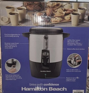 Hamilton Beach 40514RZ 40 Cup Dispensing Coffee Urn - Black/steel - Picture 1 of 6