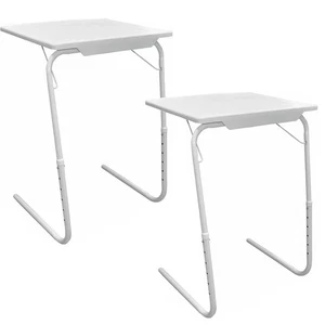2X TABLE MATE II WITH METAL CLIPS HEAVY DUTY DINNER LAPTOP TRAY FOLDING DESK BED - Picture 1 of 16