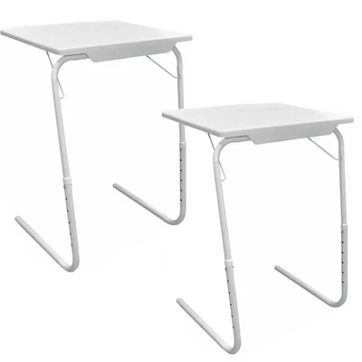 2X TABLE MATE II WITH METAL CLIPS HEAVY DUTY DINNER LAPTOP TRAY FOLDING DESK BED - Image 1 of 4