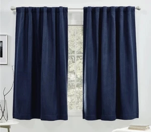 Ralph Lauren Palisades Habitación Oscurecimiento Pestaña Trasera Panel Azul Índigo 50x63" Nuevo - Imagen 1 de 4