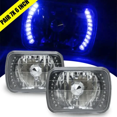 Par de faros LED cuadrados de 7X6" 5x7" para camioneta de carga Chevy Express 1500 2500 3500 Foto 1 de 4