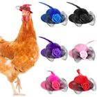 Feather Top Elastic Strap Chicken Hat Small Pet Show Costum Chicken Accessories