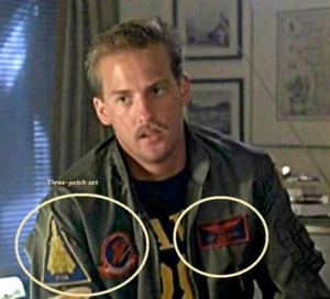 FANCY DRESS HALLOWEEN PARTY TOP GUN Lt. Nick "GOOSE" Bradshaw 3-PATCH SET - Picture 1 of 12
