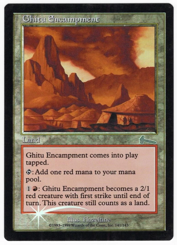 Ghitu Encampment FOIL 1999 Urza's Legacy Colorless Uncommon Land MTG SP - NM AZ4 - Image 1 of 1